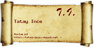 Tatay Ince névjegykártya